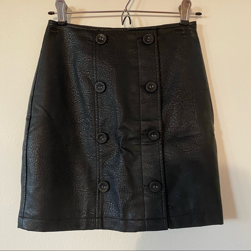 Runaway Pony Pleather mini skirt